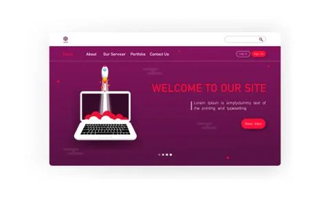 Website template. Vector illustration concept of web page design for website and Stock Illustration