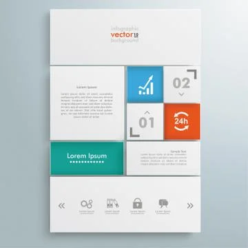 Website template white squares Stock Illustration