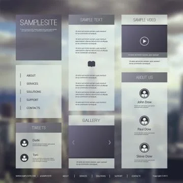 Website Template for Your Business or Blog Stock Illustration