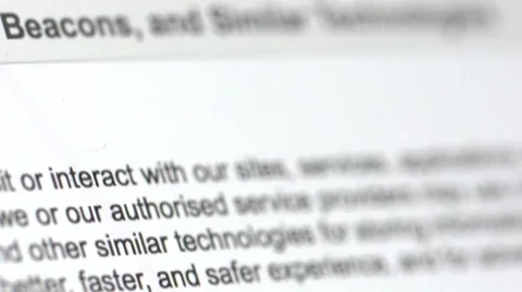 Website Terms and Conditions Close Up Stock Footage 61409278