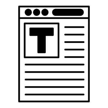 Website Text Dualtone Icon Stock Illustration