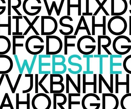 Website in text Stock Illustration