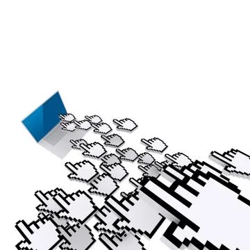 Website traffic concept Stock Illustration