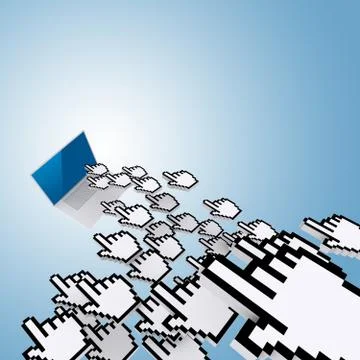 Website traffic concept Stock Illustration