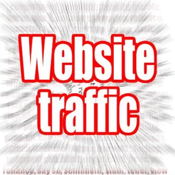 Website traffic word with zoom in effect as background Stock Illustration