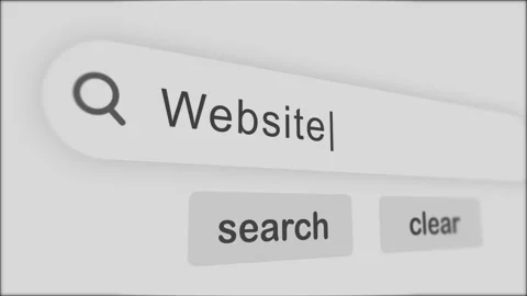 Website typing on Search Bar with click Video stock 225313839