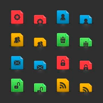 Website ui elements on moving stubs Stock Illustration