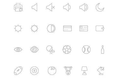 Website UI Icons Collection Illustrazione stock