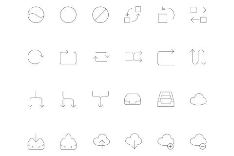 Website UI Icons Stock Illustration