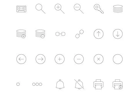 Website UI Icons Set Illustrazione stock