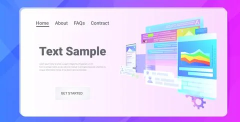 Website ui web application development program software optimization concept Stockillustratie