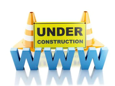Website under construction concept. 3d illustration Stock Illustration