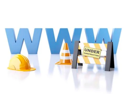 Website under construction concept. 3d illustration Stock Illustration