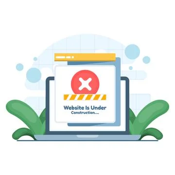 Website under construction concept illustration representing maintenance mode Stock Illustration