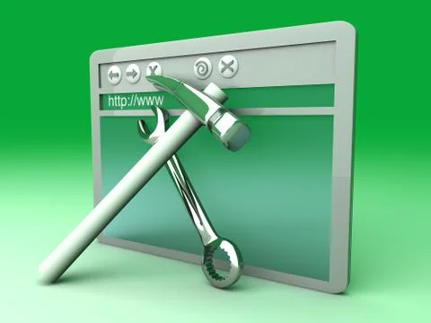 Website under construction 스톡 일러스트