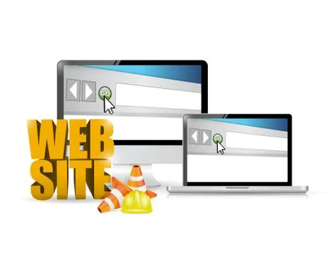 Website under construction illustration Stock Illustration