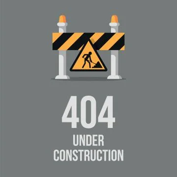 Website under construction. Internet 404 error page not found. Webpage Stock Illustration