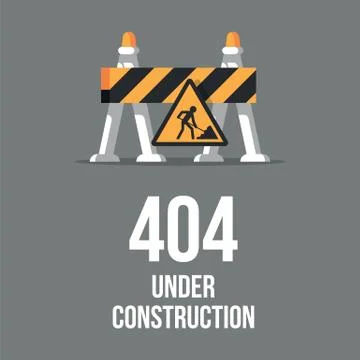 Website under construction. Internet 404 error page not found. Webpage Stock Illustration
