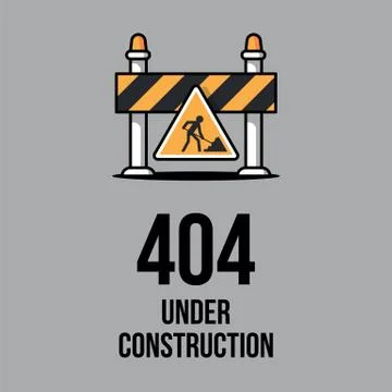 Website under construction. Internet 404 error page not found. Webpage Illustrazione stock