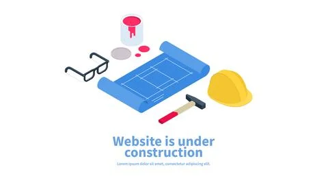Website Under Construction Page Stock Illustration