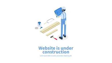 Website Under Construction Page Stock Illustration