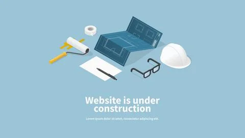 Website Under Construction Page Illustrazione stock