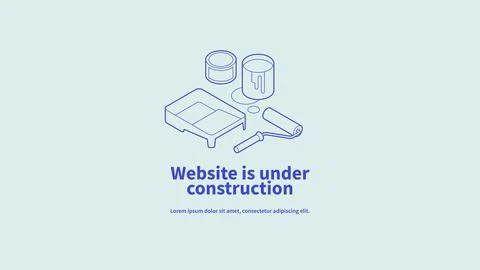 Website Under Construction Page Illustrazione stock