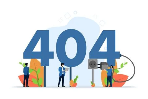 Website under construction, Showing 404 message internet connection problem. Stock Illustration