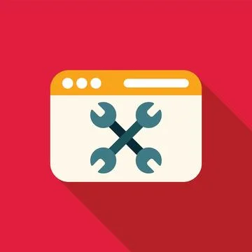 Website under construction showing crossed wrenches Stock Illustration