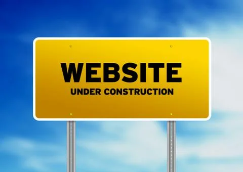 Website under construction sign Stock Illustration