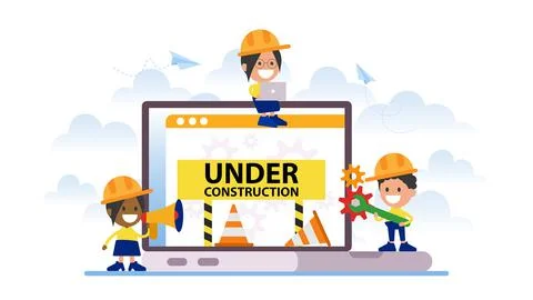 Website is under construction vector illustration concept.	 Stock Illustration