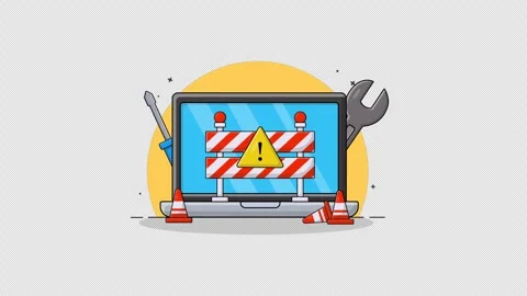 Website Under Maintenance Concept Animation Video - Transparent Stock Footage 276845634