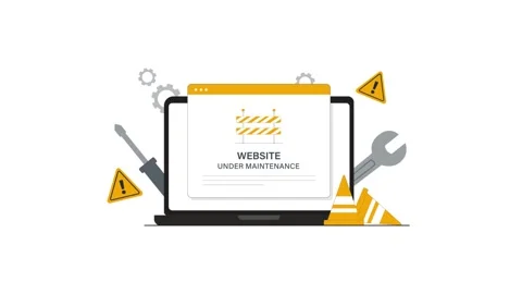 Website Under Maintenance Concept Animation Vidéo 337750175