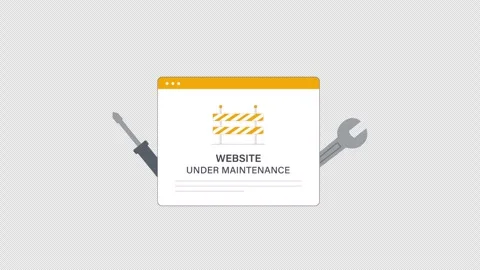 Website Under Maintenance Concept Animation - Transparent Vidéo 337750433