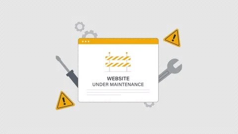 Website Under Maintenance Concept Animation - Transparent Stock Footage 337750456