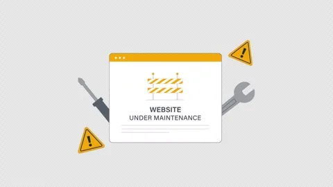 Website Under Maintenance Concept Animation - Transparent Stock Footage 337750600