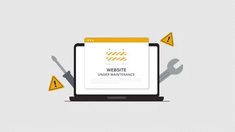 Website Under Maintenance Concept Animation - Transparent Stock Footage 337750619
