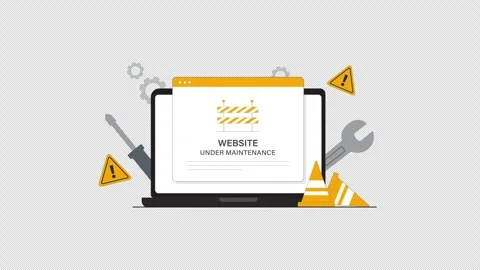 Website Under Maintenance Concept Animation - Transparent Stock Footage 337750621