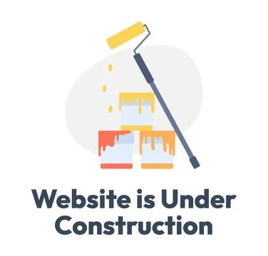 Website under reconstruction vector empty state illustration Stock Illustration