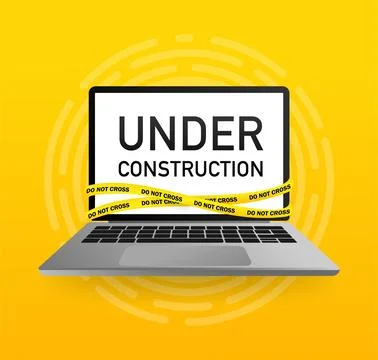 Website is under reconstruction. Website icon symbol. Warning icon symbol Stock Illustration