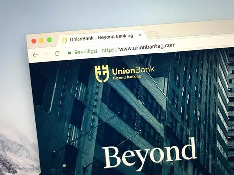 Website of Union Bank Stock Photos