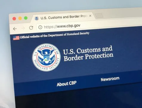 Website of United States Customs and Border Protection (CBP) Stock Photos