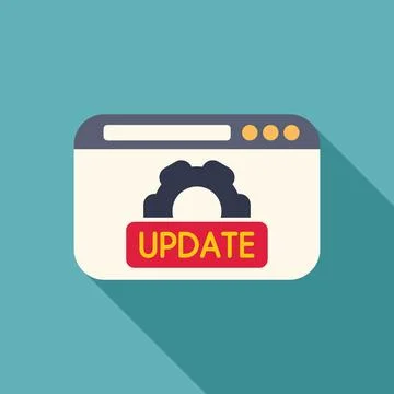 Website update with gear icon displaying on screen Illustrazione stock