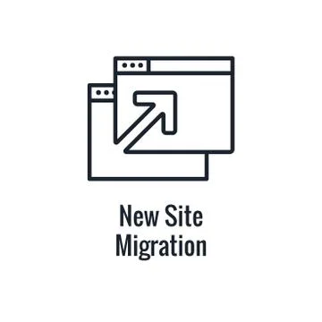 Website Update Icon - with arrows thin line outline imagery Stock Illustration