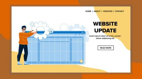 Website update vector Illustrazione stock