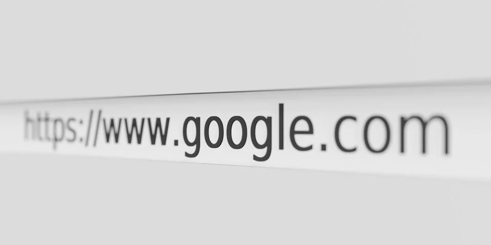 Website url google address in browser www.google.com 스톡 일러스트