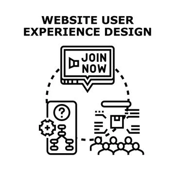 Website user experience design and development concept イラスト素材