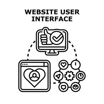 Website user interface concept for online experience Stock Illustration