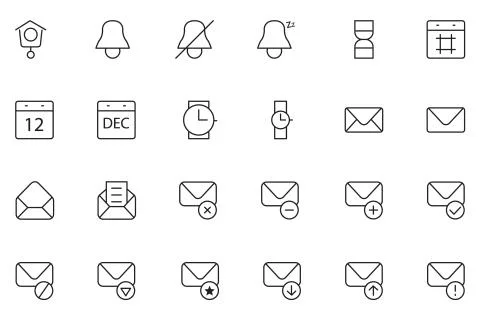 Website User Interface Icons Stock Illustration