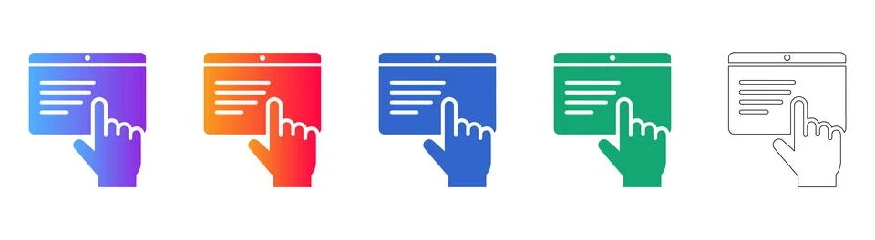 Website User Interface Interaction Icons Stock Illustration